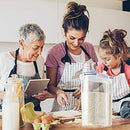 Mini Dry Food Storage Container - Rice Container with Pour Spout + Cup - Handy Dry Food Keeper for Sugar Beans Grain Candy 1.5L Blue