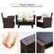 Wisteria Lane 5 Piece Outdoor Patio Furniture Sets, Wicker Ratten Sectional Sofa with Seat Cushions,Brown
