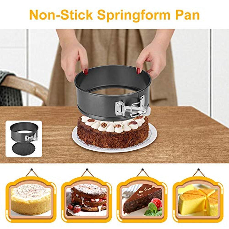 BAYKA Instant Pot Accessories Set with Stainless Steel Steamer basket, Non-stick Springform Pan, Egg Bites Molds, Steamer Rack, Mini Mitts, Fits 6,8 Qt Instant Pot, Ideal 5 pcs Set for Pressure Cooker