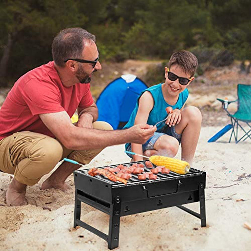 Uten Barbecue Charcoal Grill Folding Portable Lightweight BBQ Tools for Outdoor Cooking Camping Hiking Picnics Tailgating Backpacking