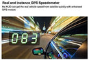 Digital Universal GPS HUD Speedometer Display GPS Head Up Dispaly Speedometer Car Truck Odometer with Over Speed Warning/Car Clock / 5.4in Large Screen KingNeed C90