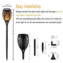 Otdair Solar Torch Lights Waterproof Flickering Flame Solar Torches Dancing Flames Landscape Decoration Lighting Dusk to Dawn Outdoor Security Path Light for Garden Patio Driveway (4 Packs)