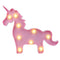 Pooqla LED Night Light Lamp Kids Marquee Letter Lights Unicorn Shape Signs Light Up Christmas Party Wall Decoration Battery Operated (Pink)