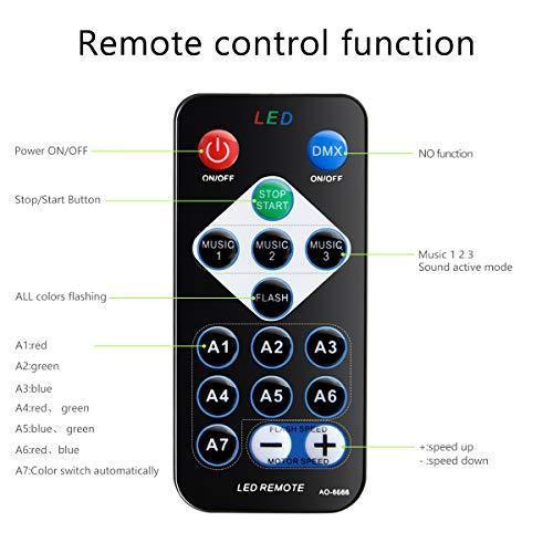 [2018 Latest Models-6 light bulbs] Nequare Party Lights Disco Ball Strobe Light Disco Lights 20 Colors Sound Activated Stage Light with Remote Control for Festival Bar Club Party Wedding Show Home …