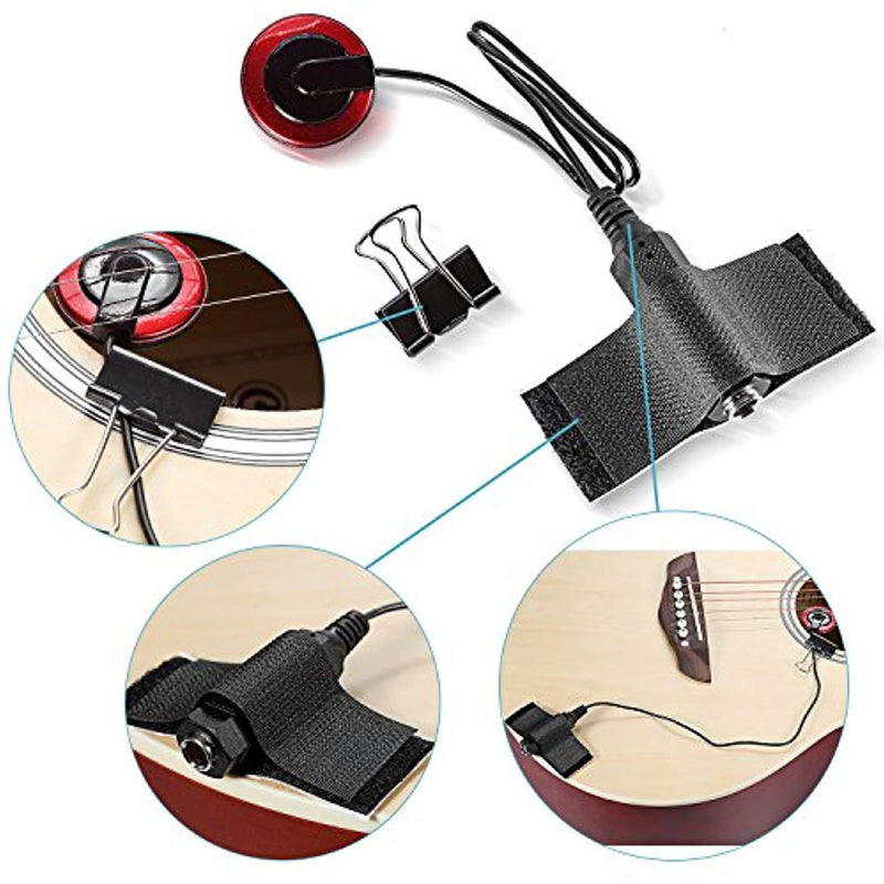 Neewer® 5-Pack Piezo Contact Microphone Pickups for Guitar, Violin, Banjo, OUD, Ukulele, Mandolin, Cello and More, Pick up Clear and Accurate Sound