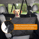 SHINE HAI Dog Car Seat Covers with Side Flaps, Nonslip Backing, Waterproof & Scratch Proof Hammock Convertible, Machine Washable Pet Backseat Cover for Cars Trucks and SUVs