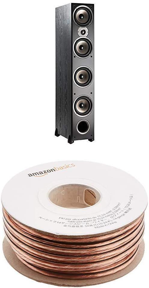 Polk Audio Monitor 70 Series II Tower Speaker (Black, Single) for Multichannel Home Theater | 1" Tweeter, (4) 6.5" Woofers | Bi-wire & Bi-amp