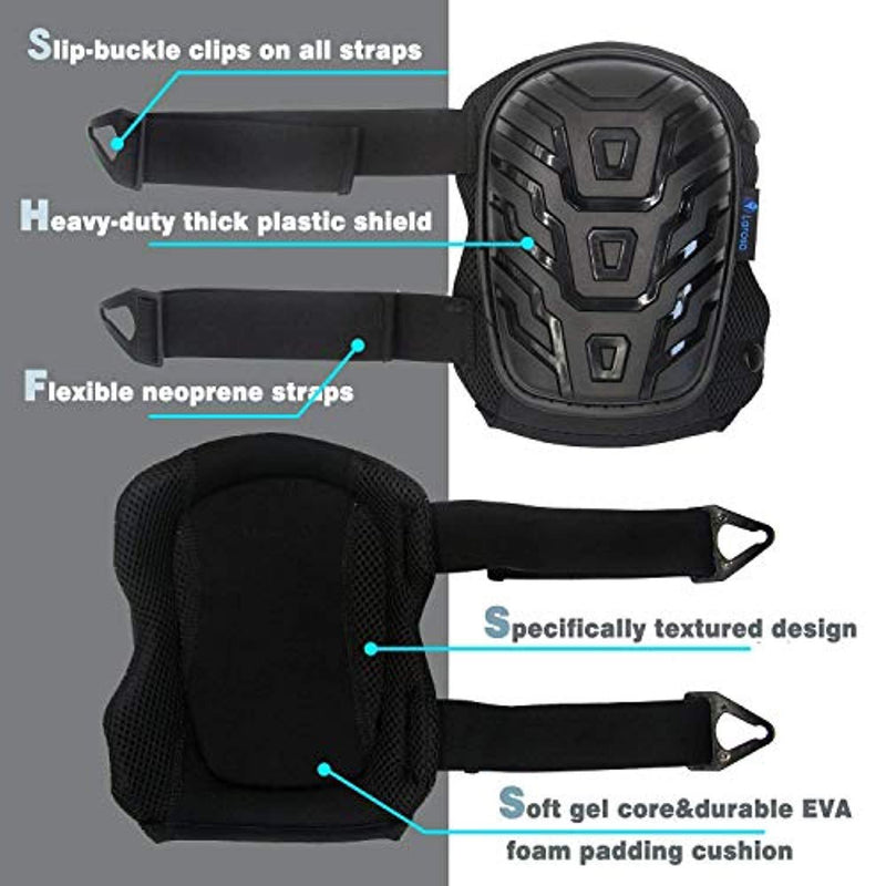 LAROSA MEDICAL Protective Knee Pads - Knee Protector for Gardening, Cleaning, Flooring, Working, Construction - Comfortable Gel Cushion, Heavy Duty Foam Padding, Strong Straps & Adjustable