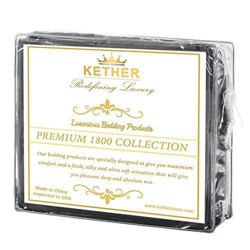 KETHER Luxury Hotel Collection Double Brushed Microfiber - 1800 Series - Twin Size Sheet Set with 15 Inch Deep Pocket (Solid White) - 3 Piece Set - Wrinkle Free, Stain Resistant Bed Sheet Set