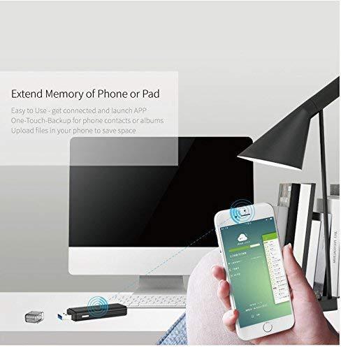 USB 3.0 Wireless Flash Drive, Universal Wireless Storage Stick for iPhone, iPad, Android Smartphone, Windows Phone, Tablet and Desktop (32GB)