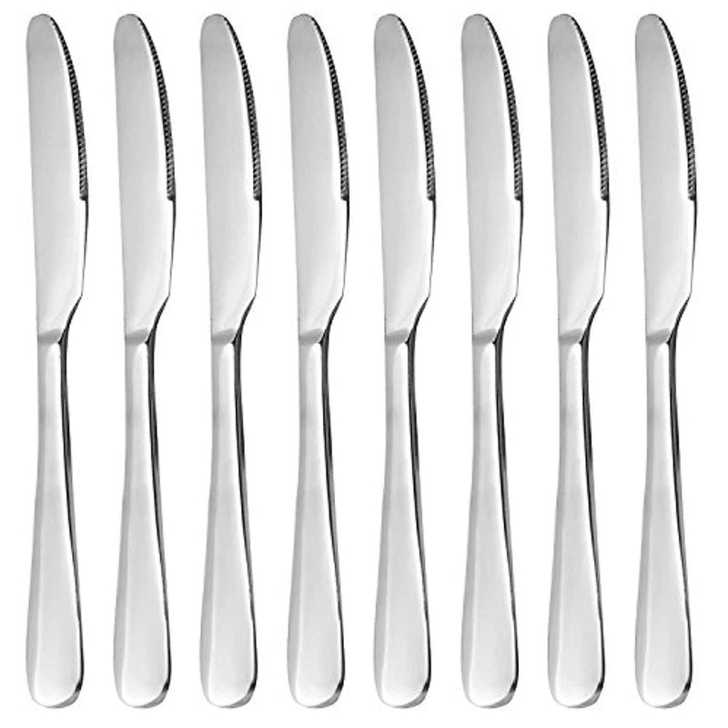 Dinner Knives, MCIRCO 8 Piece 18/10 Heavy-Duty Stainless Steel Butter Knives Dinner Knife Set Table Knives Flatware Set