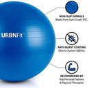 URBNFit Exercise Ball (Multiple Sizes) for Fitness, Stability, Balance & Yoga - Workout Guide & Quick Pump Included - Anti Burst Professional Quality Design