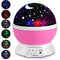 Night Light Lamp Projector, Star Light Rotating Projector, Star Projector Lamp with 8 Colors and 360 Degree Moon Star Projection with 6.5ft USB Cable, Unique Lamp for Children Nursery Room Pink by Moredig