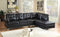 Homelegance Barrington 109" x 108" PU Leather Chaise Sofa, Gray