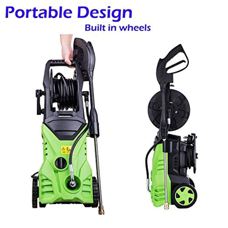 ncient NIS4600 High Pressure Power Washer 3000 PSI Electric Pressure Washer,1800W Rolling Wheels High Pressure Professional Washer Cleaner Machine+ (5) Nozzle Adapter (3000 PSI - New Model)