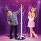 Little Pretender L P Kids Karaoke Machine with 2 Microphones and Adjustable Stand, Music Sing Along with Flashing Stage Lights and Pedals for Fun Musical Effects