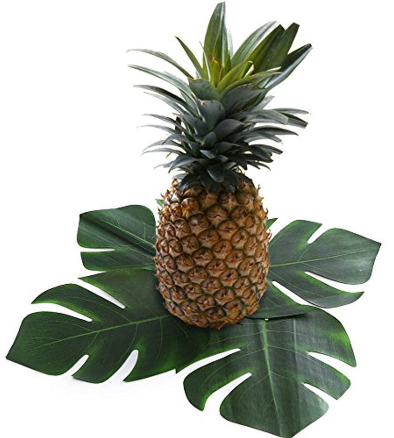 Moon Boat Tropical Palm Leaves Plant Imitation Leaf-Hawaiian/ Luau/Jungle Party Table Decorations (48PCS)