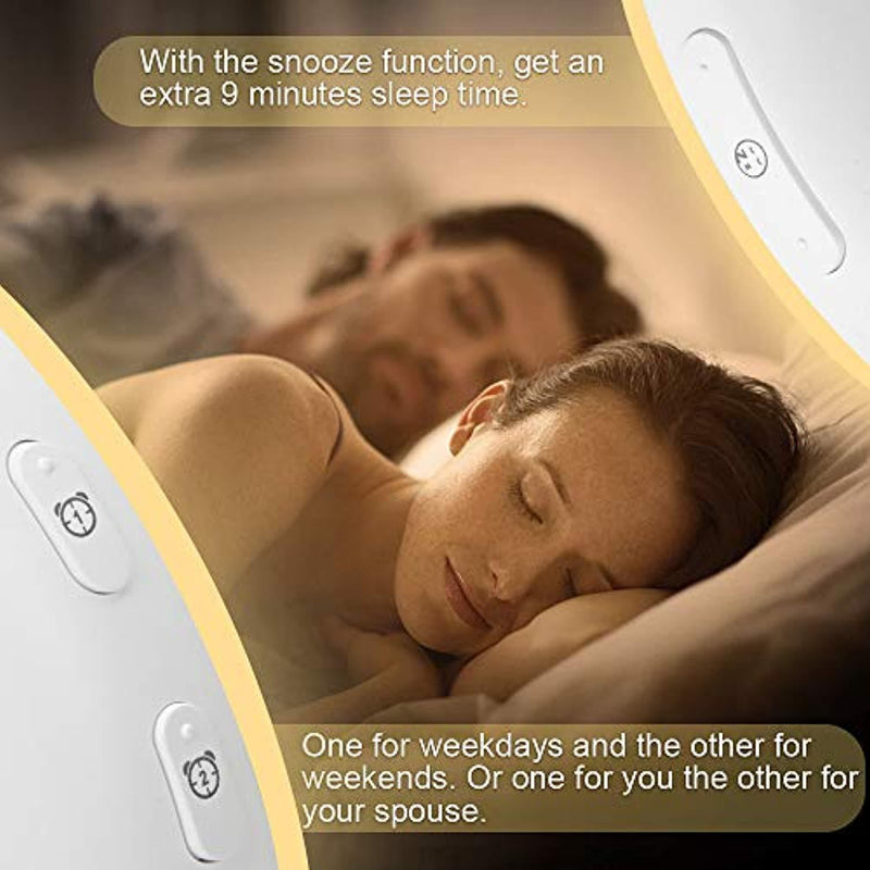 Wake- Up Light, LBell Alarm Clock 8 Colored Sunrise Simulation & Sleep Aid Feature, Dual Alarm Clock with FM Radio, 7 Natural Sound and Snooze for Kids Adults Bedrooms (LB01-Sunrise Alarm Clock)