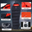 FIRSERMO Electric Heated Sleeping Bag Lightweight Portable Waterproof Comfort Mummy Bags, Perfect for Adults Camping/Hiking