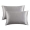 Bedsure Satin Pillowcase for Hair and Skin, 2-Pack - King Size (20x36 inches) Pillow Cases - Satin Pillow Covers with Envelope Closure, Silver Grey