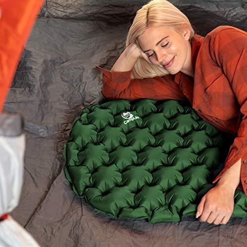 Camping Sleeping Pad - Ultralight Air Camping Mat - Best Inflatable Sleeping Pads for Camping, Backpacking, Hiking Camping Mattress - Lightweight Sleeping Mat - Compact, Durable Camping Pad Bed