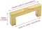 goldenwarm Gold Cabinet Drawer Pulls Brass Kitchen Cabinet Handles 10 Pack - LSJ12GD76 Square Dresser Drawer Handles for Cabinets Hardware Brushed Brass Pulls 3"(76mm) Hole Centers,5"(128mm) Overall