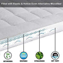 EMONIA Queen Mattress Pad - Pillow Top Fitted Mattress Pad Cover (Deep Pocket 8"-21"), 300TC Down Alternative Quilted Mattress Topper