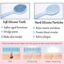 Body Brush, Silicone Body Brush, for Bathing Back Brush Long Handle Shower Brush and Shampoo Massage Brush