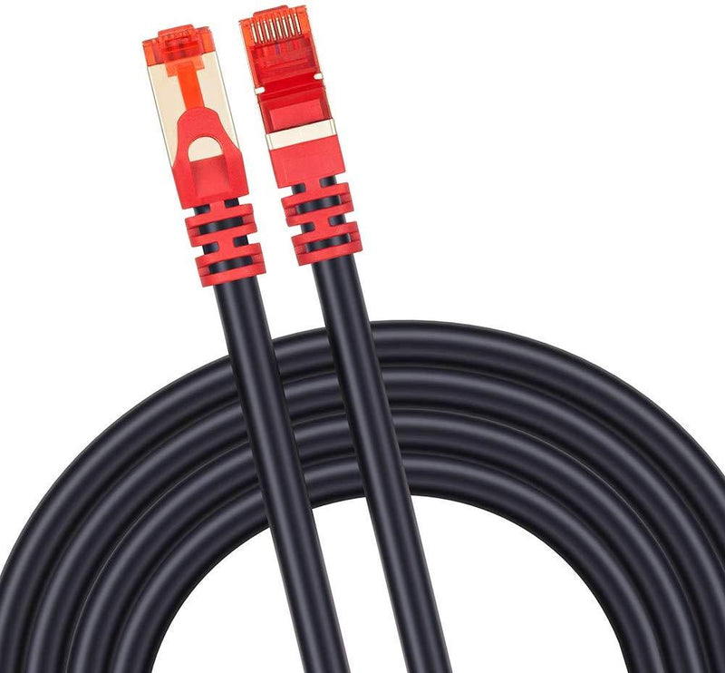 Outdoor Cat 7 Ethernet Cable，Neekeons26AWG Heavy-Duty Cat7 Networking Cord Patch Cable RJ45 10 Gigabit 600Mhz LAN Wire Cable STP Waterproof Direct Burial Ethernet Cable (5M(15feet))