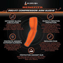 B-Driven Sports Pro-Fit Compersssion Arm Sleeves - 1-Pair, 30+ Designs, Adult/Youth Sizes, for Athletic and General Purpose Use.