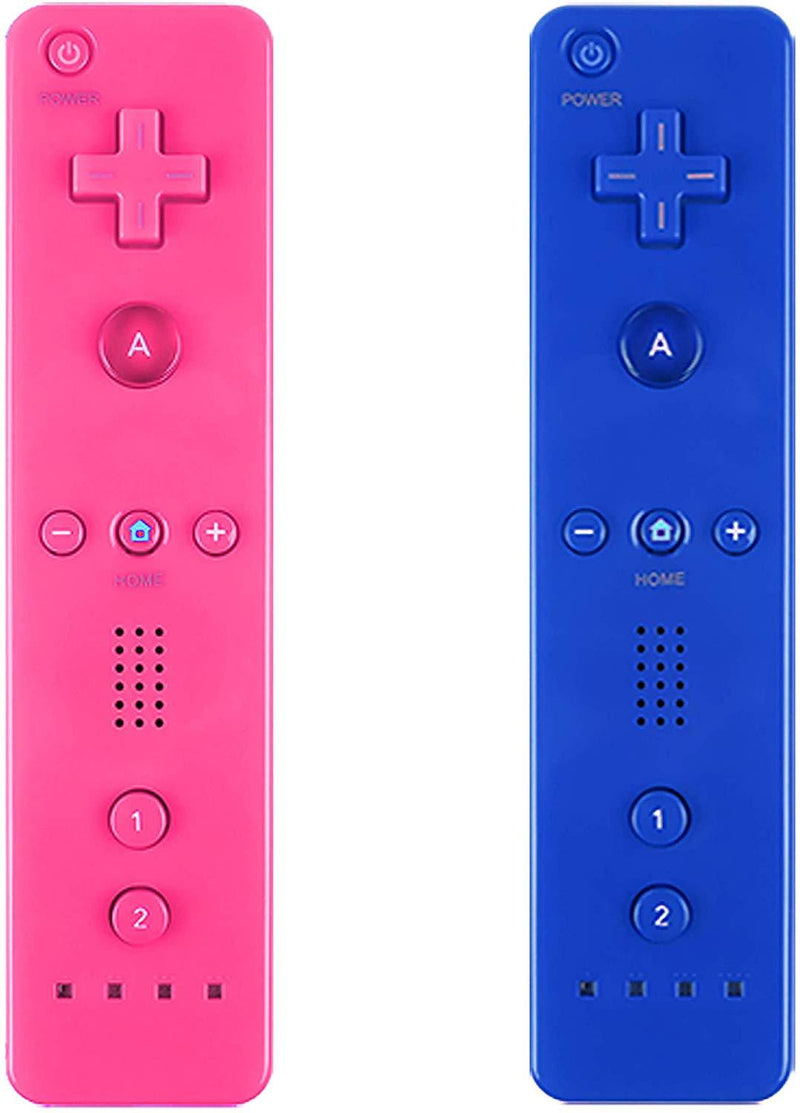 Yosikr Wireless Remote Controller for Wii Wii U - 4 Packs Pink+Red+Deep Blue+Blue