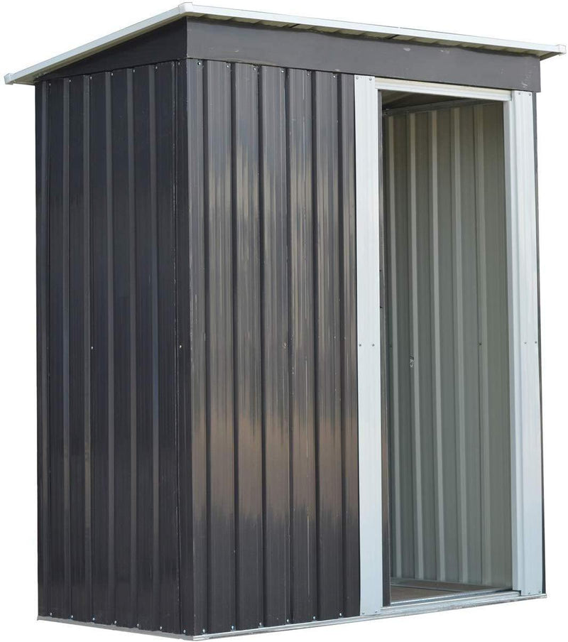 DOIT 5'x3'x6' Outdoor Metal Garden Storage Shed,Outdoor Tool House Heavy Duty Sliding Door