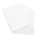 Blue Summit Supplies 3 Ring Binder Dividers with Reinforced Edge, 1/5 Cut Tabs, Letter Size, 3 Hole Punch Section Index Dividers for Binders, White, 100 Page Divider Pack