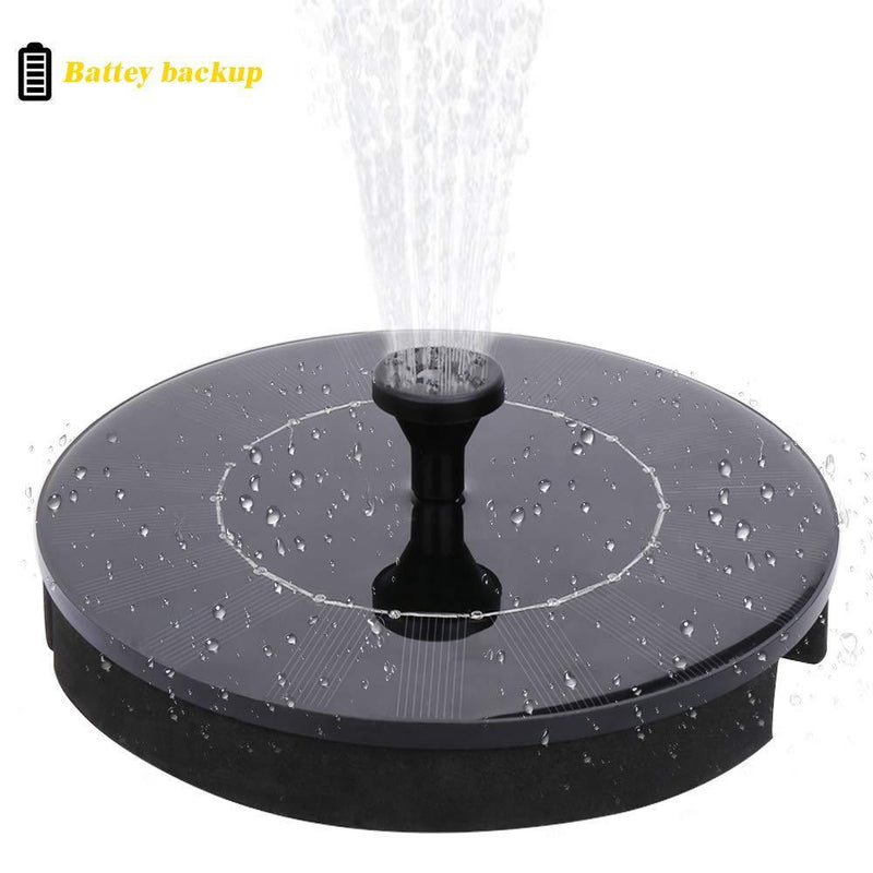 Flantor Solar Power Pump, Rose Bird bath Fountain Pump Brushless Pump for Garden and Patio Watering (Black) Quantity remaining