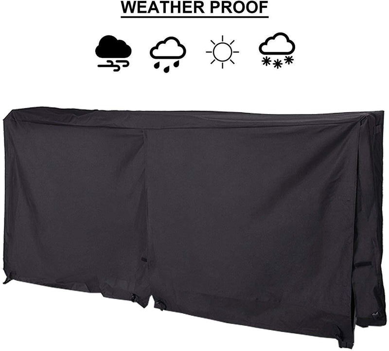 Pinty Firewood Log Rack Cover 8 Feet 600D Oxford Cloth Outdoor Use Waterproof (Rack Cover Black)