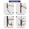 TOPVORK Standing Coat Rack, Hanger Holder Hooks for Dress, Jacket, Hat and Umbrella, Tree Stand with Base Metal, Black