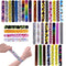 72 PCs Slap Bracelets Toy Halloween Party Favors Pack With Colorful Hearts Emoji Animal Print Design Retro Slap Bands for Birthday Parties, Kids Prizes ,Stocking Stuffers, Pinata Fillers