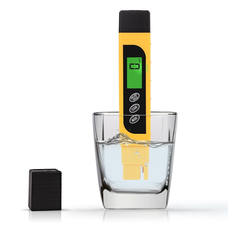 Digital PH Meter, VANTAKOOL PH Meter 0.01 PH High Accuracy Water Quality Tester with 0-14 PH Measurement Range for Household Drinking, Pool and Aquarium Water PH Tester Design with ATC (Blue) (yellow)