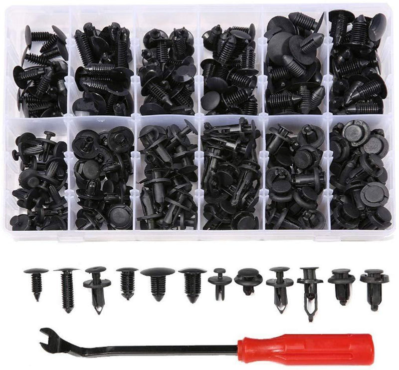 UTSAUTO 620Pcs Car Retainer Clips & Plastic Fasteners Kit Fender Rivet Clips 16 Most Popular Sizes Auto Push Pin Rivets Set for Toyota GM Ford Honda Acura Chrysler