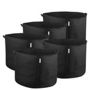 MELONFARM 5-Pack 15 Gallon Plant Grow Bags - Smart Thickened Non-Woven Aeration Fabric Pots Container with Strap Handles for Garden and Planting