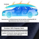 Reliancer Car Tent Semi-automatic Hot Summer Car Umbrella Cover Portable Movable Carport Folded Automobile Protection Sun Shade Anti-UV Canopy Sun-proof Shelters SUV(Manual Blue)