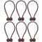HUYIJJH Curtain Tiebacks Magnetic, Drape Holders Holdbacks Decorative Weave Rope Clips Window Sheer Blackout Panels Home Office, Beige (Pack of 6) by NZQXJXZ