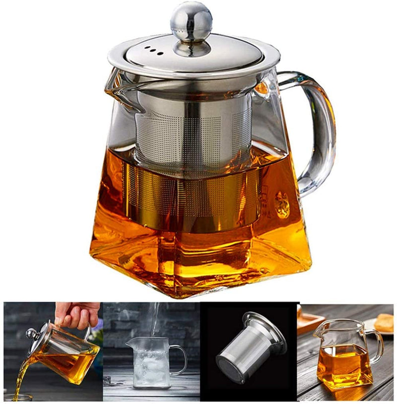 Glass Teapot 350 ml Teapot for One with Heat Resistant Stainless Steel Infuser Perfect for Tea and Coffee (350ML) by Teavana