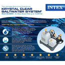 Intex Krystal Clear Saltwater System with E.C.O. (Electrocatalytic Oxidation) for up to 15000-Gallon Above Ground Pools, 110-120V with GFCI