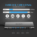 EKSA USB C Hub, 11 in 1 USB Type C Multiport Adapter for MacBook Pro and Other Type C Laptops, 4K USB C to HDMI, VGA, 4 USB Ports, Gigabit Ethernet, SD/TF Card Reader, Audio Port and Power Delivery