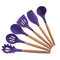 Silicone Cooking Utensils, 6 Pieces Nonstick Kitchen Tool Set BPA Free with Natural Acacia Hard Wood Handle by Maphyton