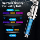 VOLUEX Filtered Shower Head with Handheld Hose - High Pressure 3 Spray Settings Showerhead with Cartridge Remove Harmful Substances with ON/OFF Switch Water Saving Shower
