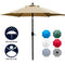 Sunnyglade 7.5' Patio Umbrella Outdoor Table Market Umbrella with Push Button Tilt/Crank, 6 Ribs (Tan)