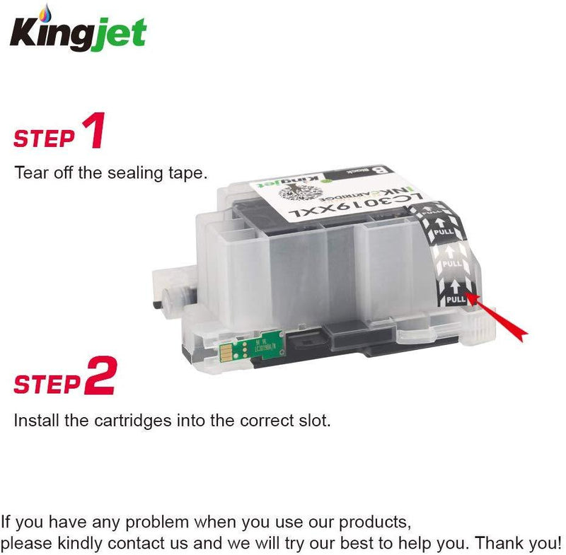 Kingjet 3019XXL Ink Replacements for Brother LC3019XL Ink Cartridges Compatible with MFC-J5330DW MFC-J6530DW MFC-J6930DW MFC-J6730DW Inkjet Printers 10 Pack(2Set + 2BK)