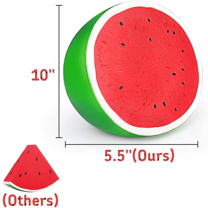 LUDILO 10" Jumbo Squishies Slow Rising Giant Squishy Large Watermelon Squishys Toys Kawaii Scented Squeeze Toys Stress Relief Toys Novelty Toys Birthday Gifts for Kids Adults